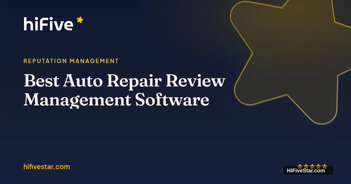 Best Auto Repair Review Management Software