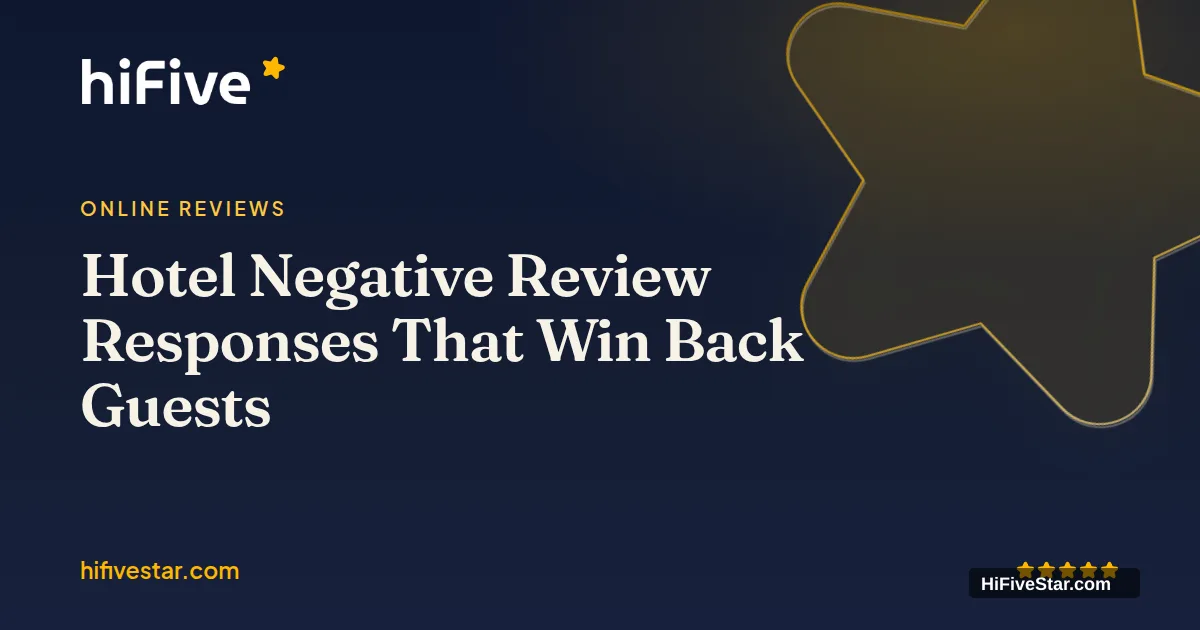 Hotel Negative Review Responses That Win Back Guests