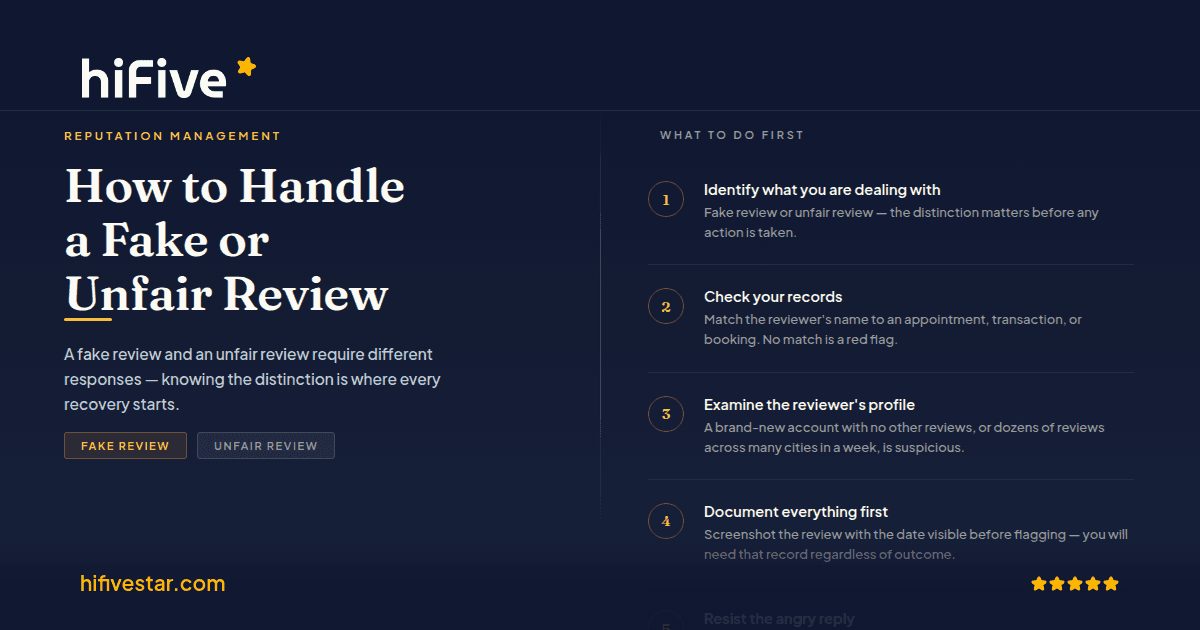 How to Handle a Fake or Unfair Review on Your Business