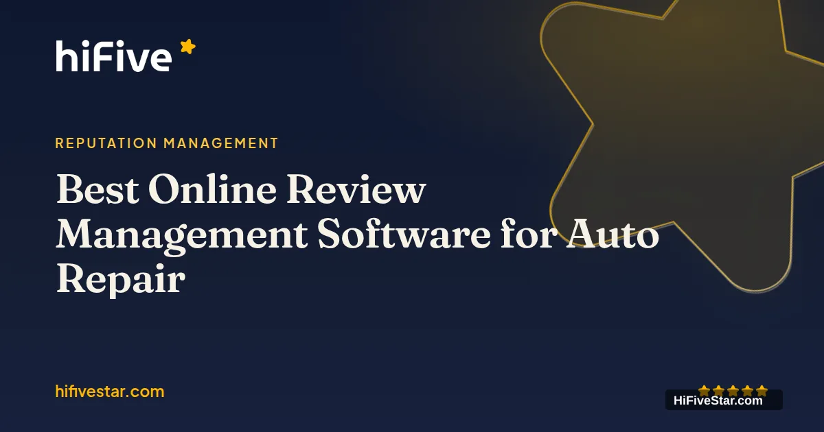 Best Online Review Management Software for Auto Repair