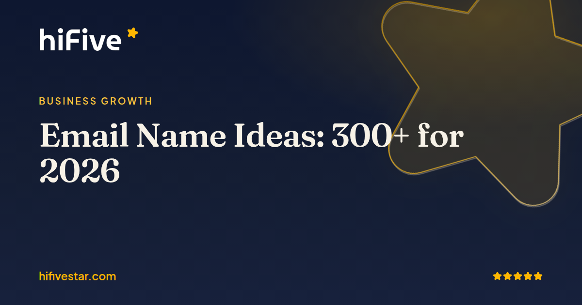 Email Name Ideas: 300+ for 2026