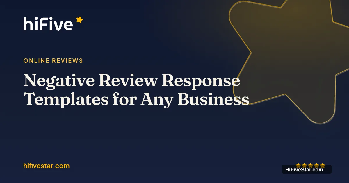 Negative Review Response Templates for Any Business
