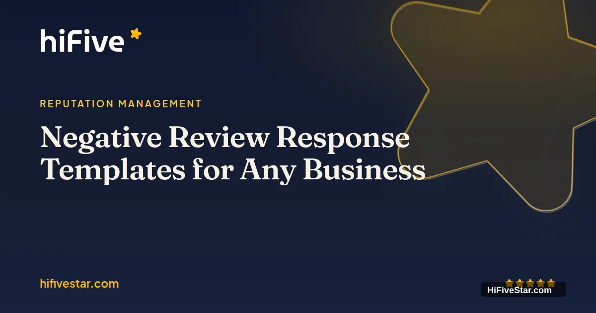 Negative Review Response Templates for Any Business